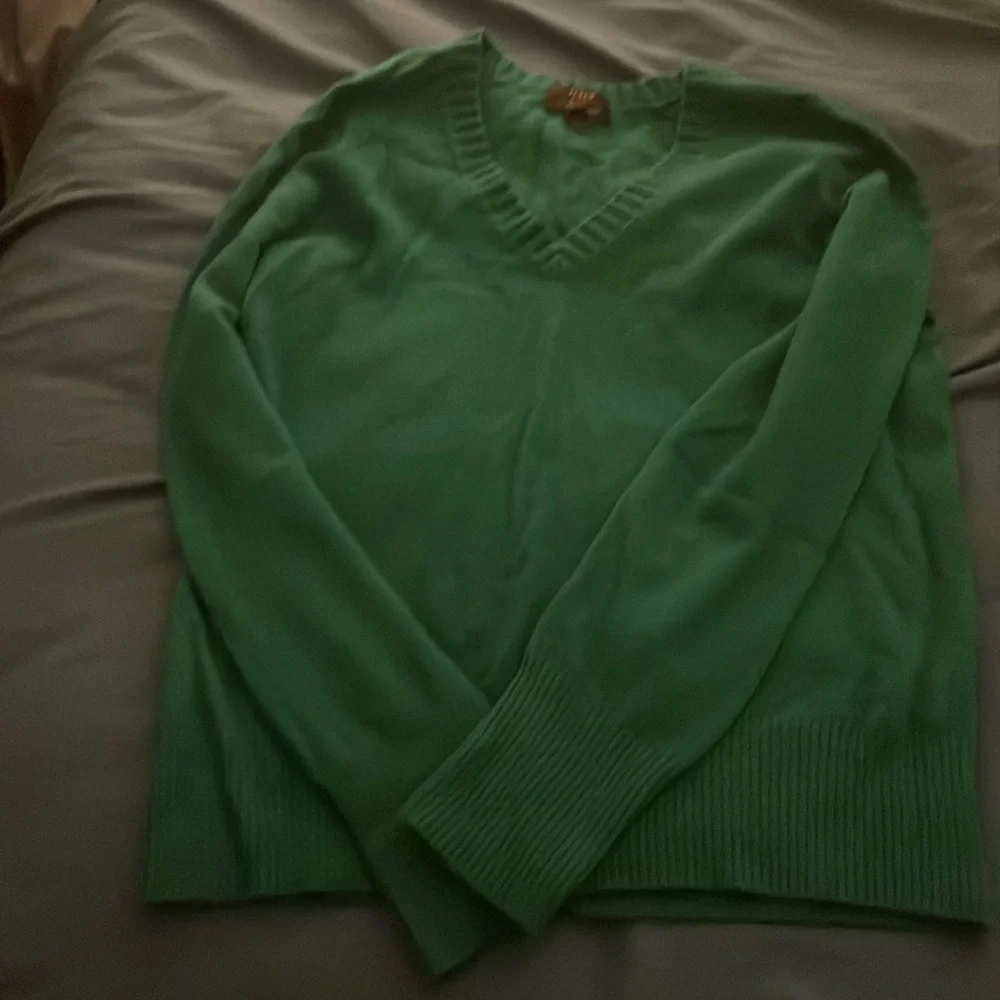 Women’s medium v neck J. Crew green sweater